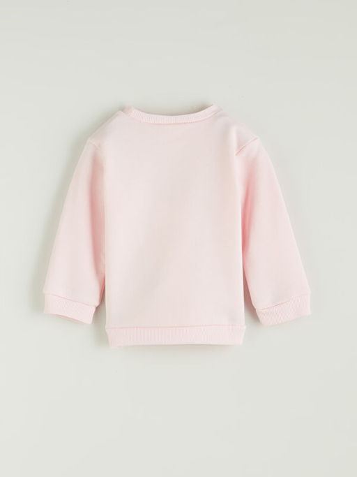 Bisiklet Yaka Bask?l? K?z ?ocuk Sweatshirt
