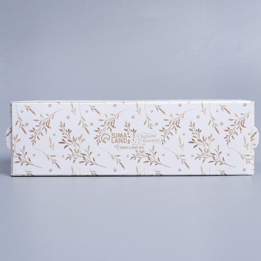 Цена за 5 шт. Коробка для макарун «С Новым годом» 18×5.5×5.5 см