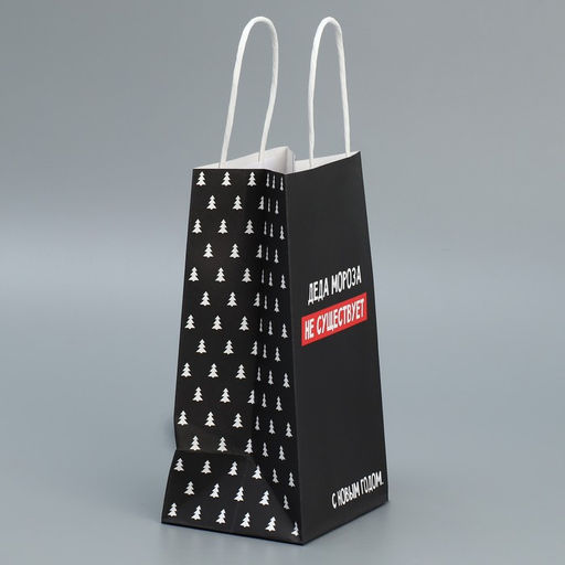 Пакет подарочный крафтовый Деда Мороза нет, 12 21 9 см - Дарите счастье фото 2