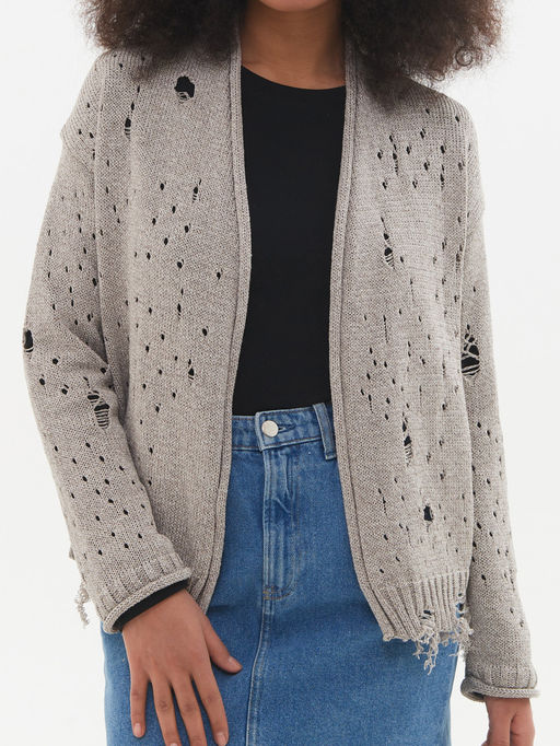 Кардиган л1342 бежевый - Стим фото 20