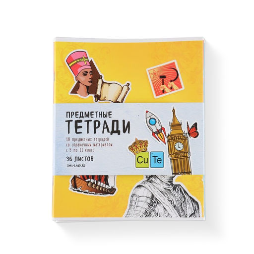 Тетради предметные, 36 л., набор из 10 шт., блок №1 Исторические личности - Artfox study фото 2