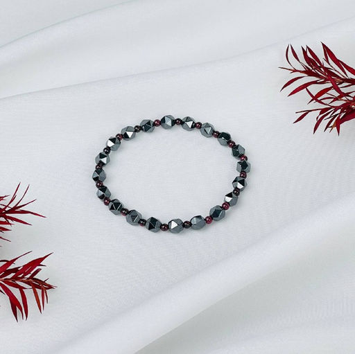Браслет из Гематита и Граната
