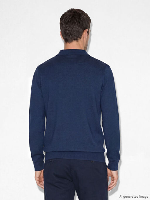 Polo Yaka Erkek Triko Kazak