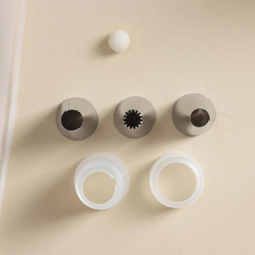 Набор кондитерский Лориэн, 10 предметов: форма для выпечки Цветок 5 шт, 3 насадки, адаптер, мешок - Simaland фото 2