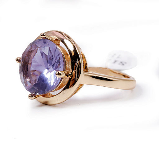 Комплект ювелирной бижутерии German Gold кольцо и серьги с Аметрином - Сандаловый дом фото 3