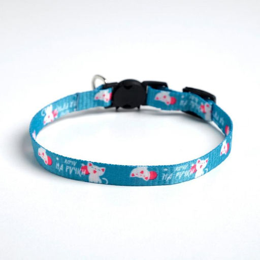 Ошейник для кошек с фастексом Хочу на ручки, 30 х 1 см - Пушистое счастье фото 2