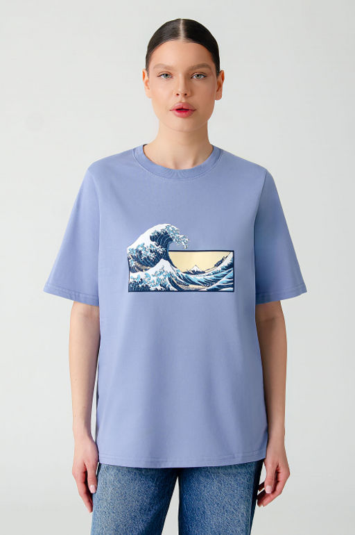 Арт. 3-1146 Футболка женская 42-50 (5 шт) Цвет:сиреневый - Калинка фото 18