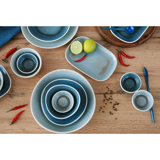 Салатник Magistro Ocean, 300 мл, фарфор, голубой, белый фото 5