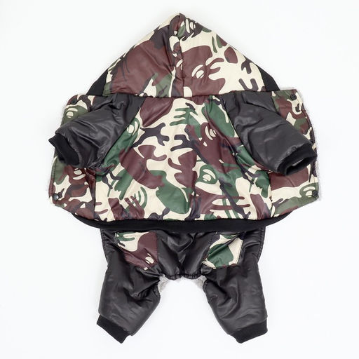 Комбинезон для собак Камуфляжна меховом подкладе, размер S (ДС 25, ОШ 25, ОГ 35 см) - Simaland фото 10