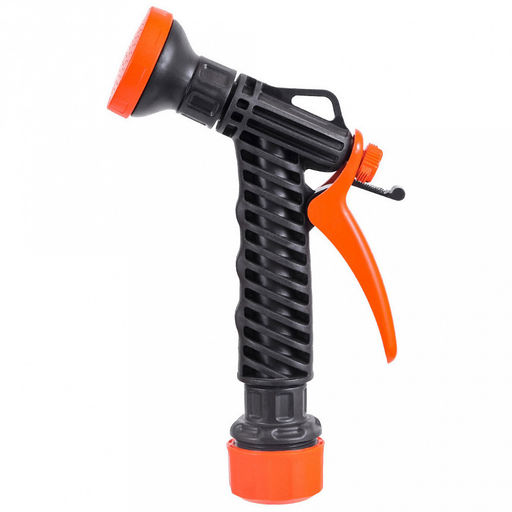 Душ-пистолет поливочный с универсальным штуцером для подключения шланга диаметром 3/4, с цанговым зажимом, требуемое давление в системе: 1-2 атм, пластик (Россия) - Домашняя Мода фото 2