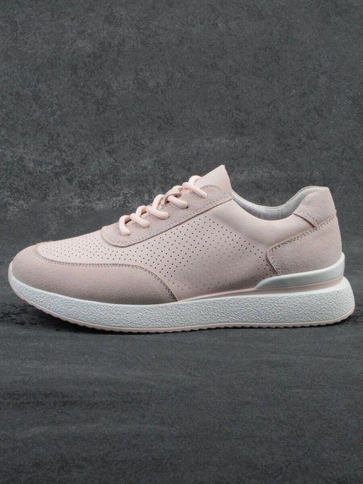 03-YH316-2 PINK Кроссовки женские (натуральная кожа)