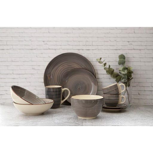 Тарелка керамическая десертная Доляна Морской мир, d=19 см, цвет коричневый фото 5