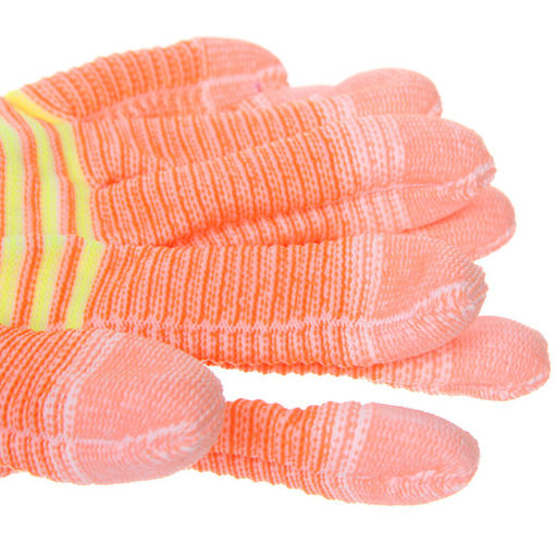 Цена за 12 шт. Перчатки нейлоновые "Неон" с ПВХ покрытием облив пальцев, оранжевые 8 р-р ДоброСад