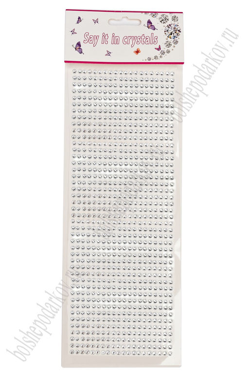 Стразы декоративные 4 мм (880 шт) SF-7358, серебро
