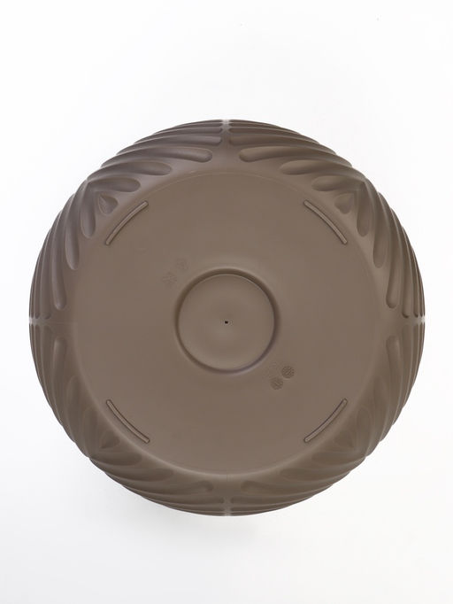 Кашпо для цветов «Рамона», 7.8 л, d=28 см, h=25.5 см, со вставкой, пластиковое, серое