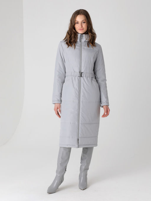 Еврозима! 24303 Пальто дем. св.серый - Dizzyway фото 2