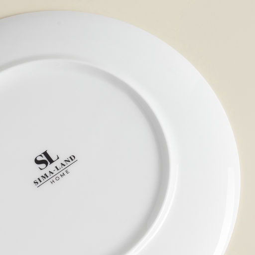 Тарелки SL Home «Каскарон», d=23.3 см, набор 2 шт., костяной фарфор, белые