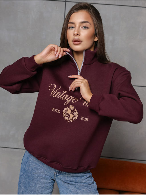 Свитшот Вайбс Серый Меланж Женский - София фото 21