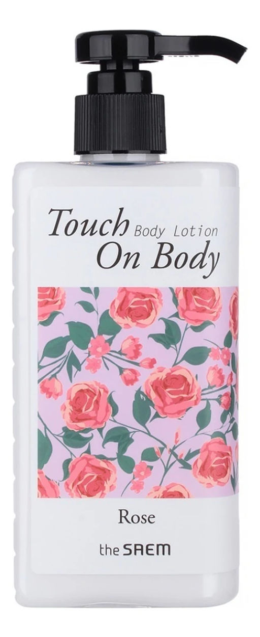Лосьон для тела с дамасской розой питательный THE SAEM Touch On Body Rose Body Lotion Обновленный дизайн, 300ml