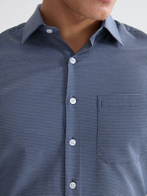 Regular Fit Ekose Gabardin Erkek G?mlek