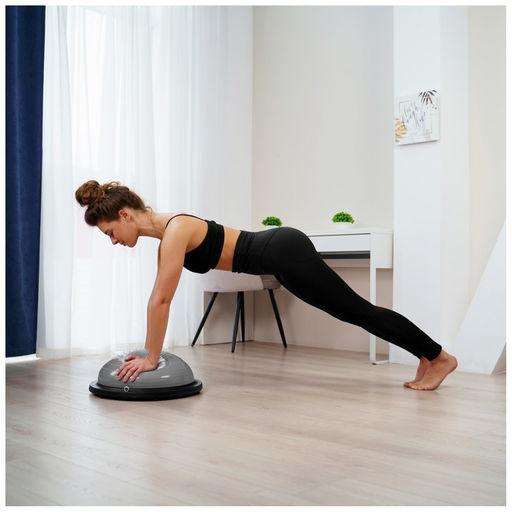 Полусфера BOSU гимнастическая, с насосом, 46х20 см, цвет серый - Simaland фото 8