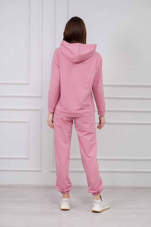 Костюм женский из футера Линда розовый меланж