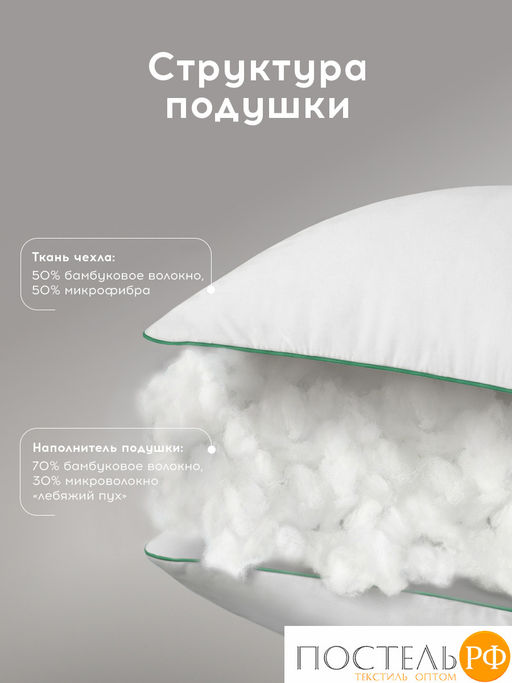 Подушка MEDSLEEP DAO микробамбук/бамбук/микроволокно  фото 4