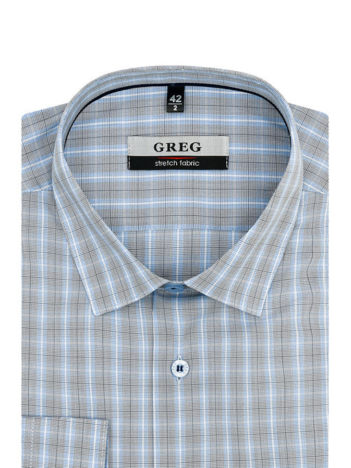 Сорочка мужская длинный рукав GREG 325/238/180/Z/1p STRETCH