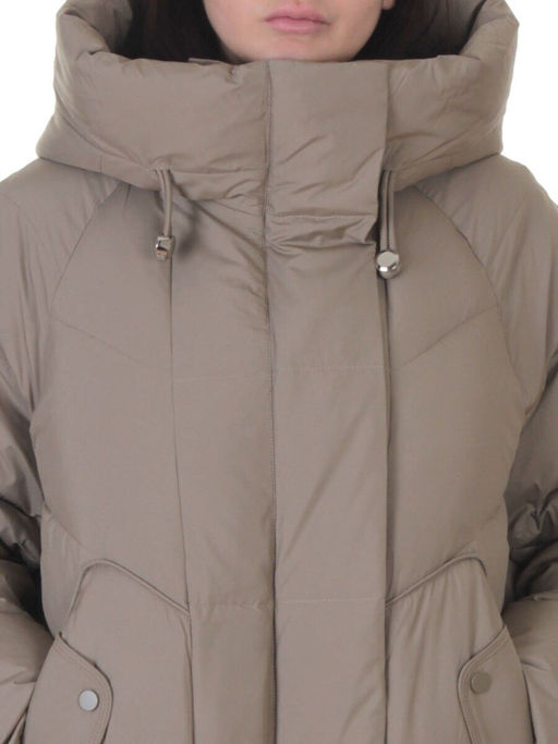 A621 BEIGE Пальто зимнее женское (200 гр. холлофайбер) - Fashion фото 4