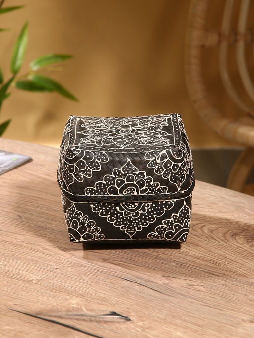 Корзинка плетёная «Бонтанг», 16×16×12 см, бамбук, тёмная