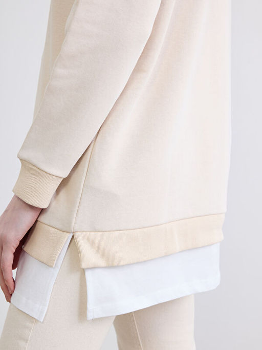 Bisiklet Yaka Kad?n Sweatshirt Tunik