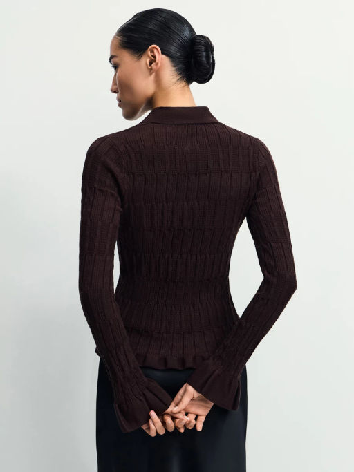 Приталенный кардиган с вискозой в составе / Zarina  фото 6