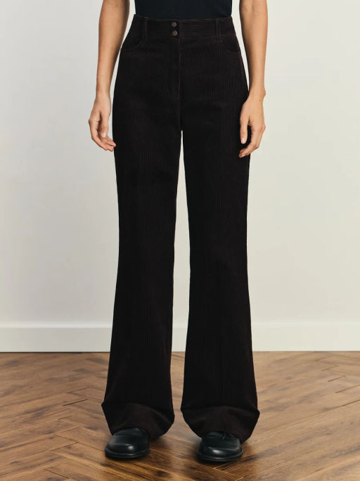 Брюки из вельвета с контрастными подворотами / Zarina  фото 2