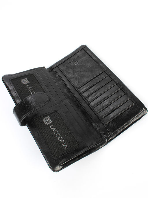 LACCOMA клатч V165-5-38-черный натуральная кожа