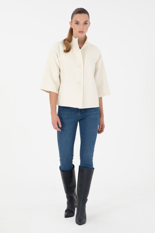 Женское кремовое пальто Stamp - U.s. polo assn фото 4