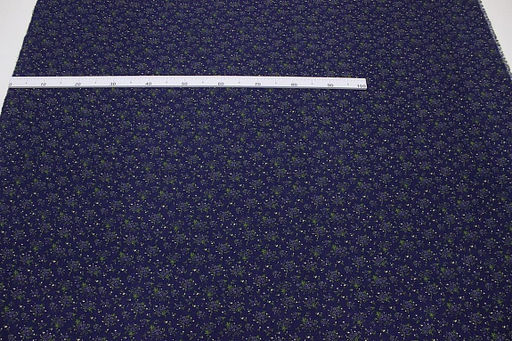 Теплый хлопок Мелкое соцветие на фиолетово-чернильном, СОРТ2, ш.1.45м, хлопок-100%, 160гр/м.кв - Купава фото 8