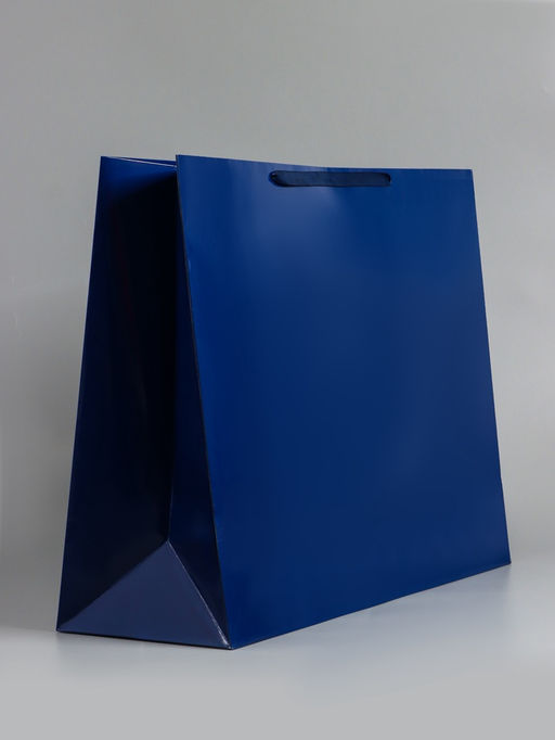Пакет подарочный ламинированный горизонтальный «Синий», XXL 61×46×20 см
