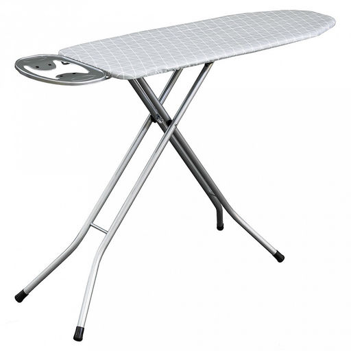 Доска гладильная Gloria Light 120х38х90см, тканевый чехол, регулировка высоты, подставка под утюг, серая эмаль, Perilla (Россия)