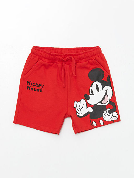 Beli Lastikli Mickey Mouse Bask?l? Erkek Bebek ?ort