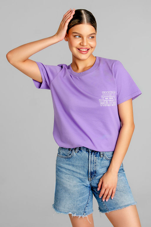 Арт. 3175 Футболка женская 44-52 (5 шт) Цвет:лила - Калинка фото 8