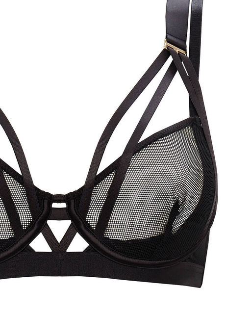 Черный бюстгальтер прозрачными чашками - Deseo фото 4