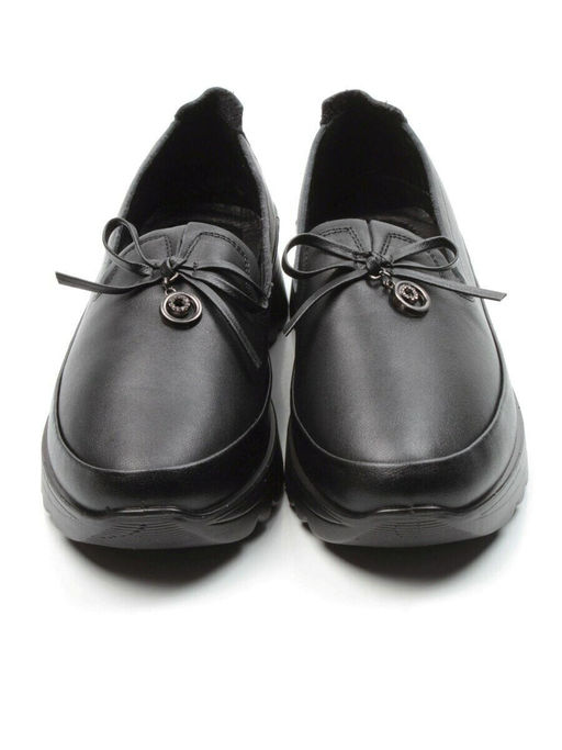 03-5302 BLACK Полуботинки женские (натуральная кожа)