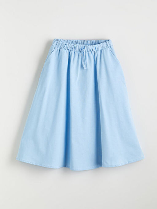 Beli Lastikli Keten Kar???ml? K?z ?ocuk Etek