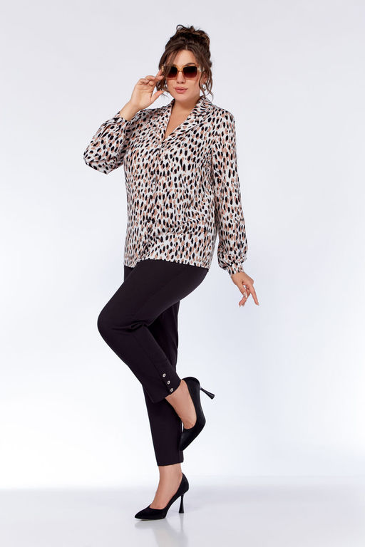 Блуза Swallow 803.2 черный+серебряный узор фото 734