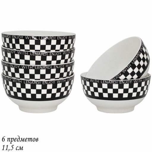 205-421 Набор из 6 салатников 11,5х5,5см ENJOY в под.уп.(х12)Фарфор