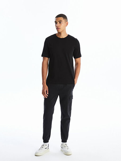 Bisiklet Yaka K?sa Kollu Penye Erkek Ti??rt - Waikiki фото 2