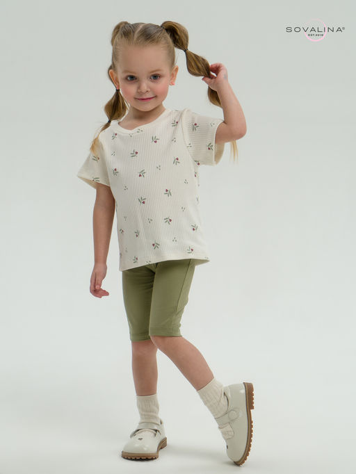 Костюм Актив бордовые тюльпанчики-оливка - Sovalina фото 2