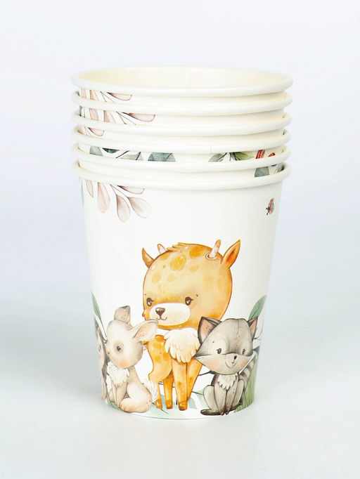 Цена за 12 шт. Стакан 250мл "Детский Звери"