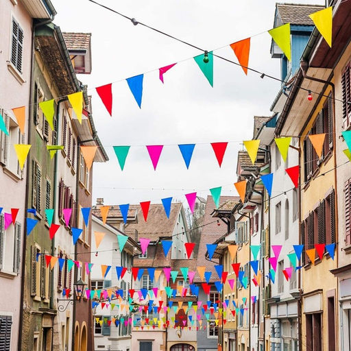 Гирлянда-флажки, длина 50 м, 14×21 см, 100 флагов