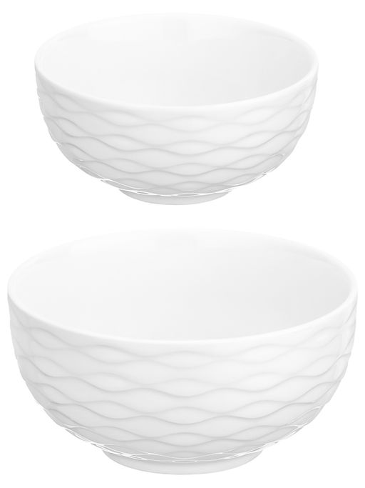 Набор салатников 2 пр. 300 мл 11,5*11,5*6 см + 550 мл 14*14*7,5 "Айсберг волны" с деревян. крышками